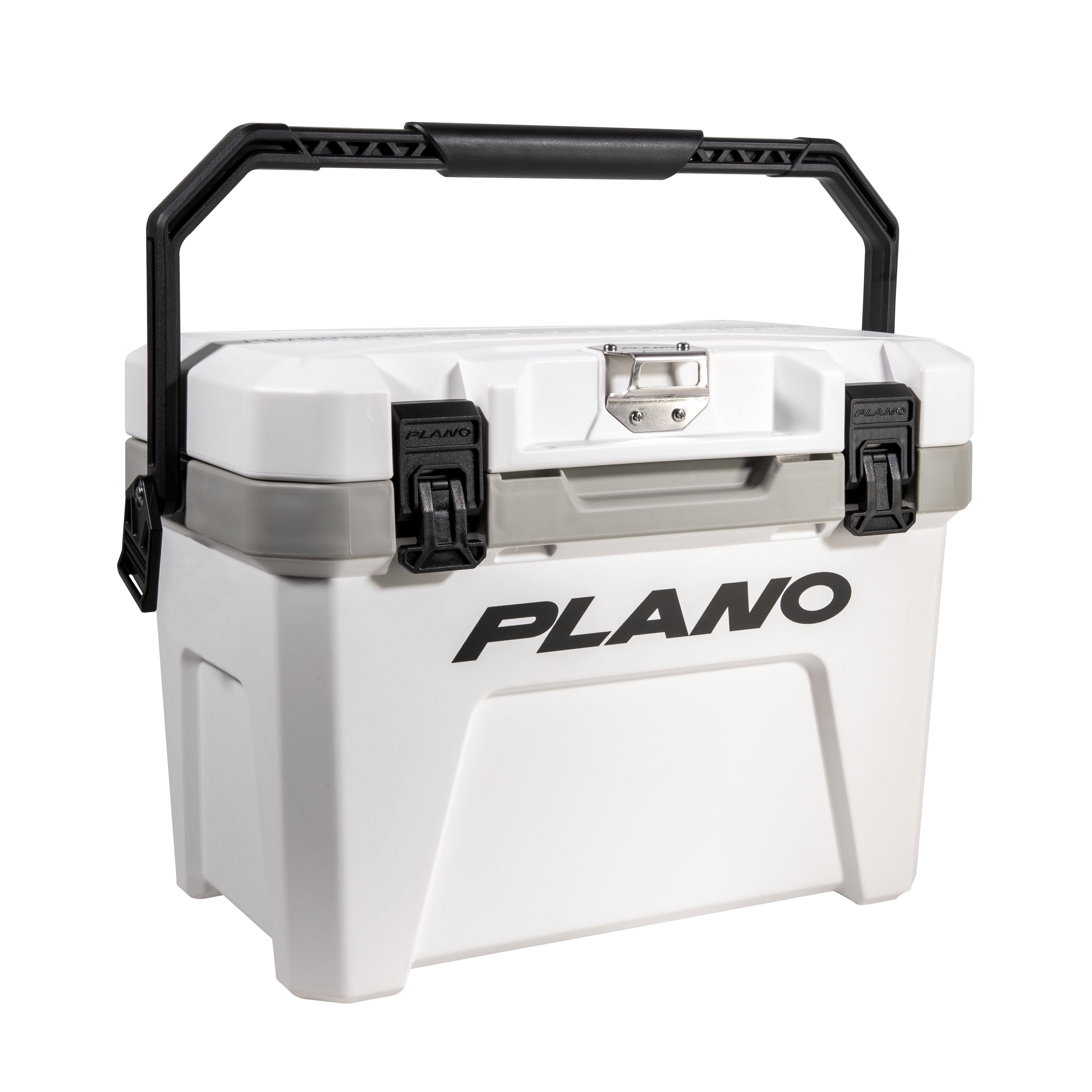Plano Frost 21 Quart Heavy Duty Cooler w/ Built In Bottle Opener and Dry Basket, White