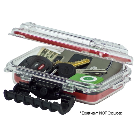Plano Guide Series Waterproof Storage Case, Red/Clear