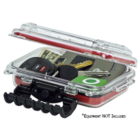 Plano Guide Series Waterproof Storage Case, Red/Clear