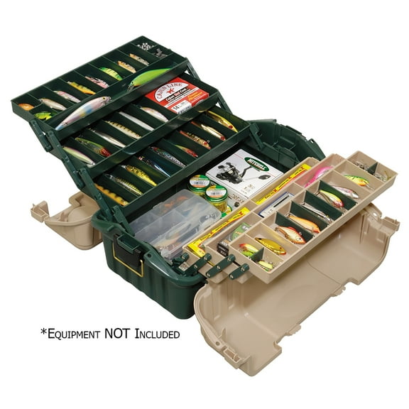 Plano Hip Roof Tackle Box w/6-Trays - Green/Sandstone | Bundle of 2 Each