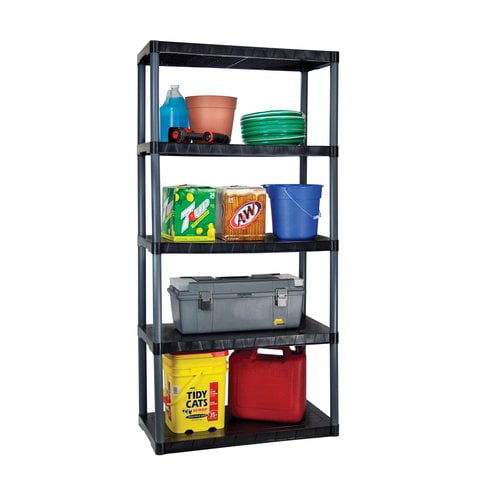 Plano Item 955500 5 Tier Shelving Unit Black