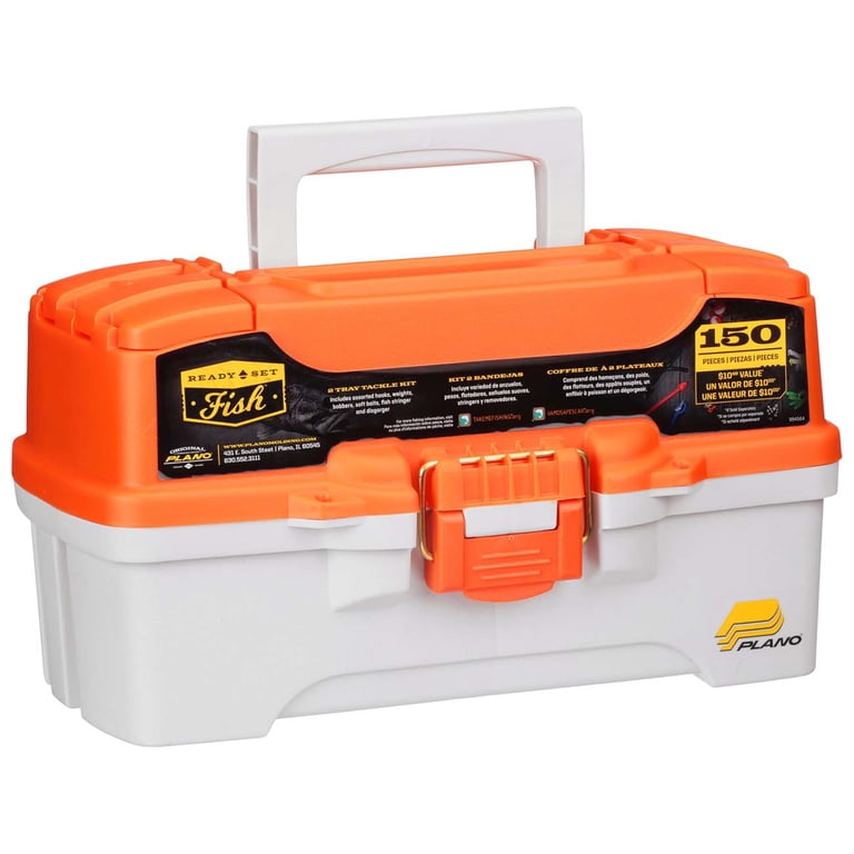 Plano, Fishing Tackle Box, Let's Fish! 2-Tray, 14-25 Compartments -  Walmart.com