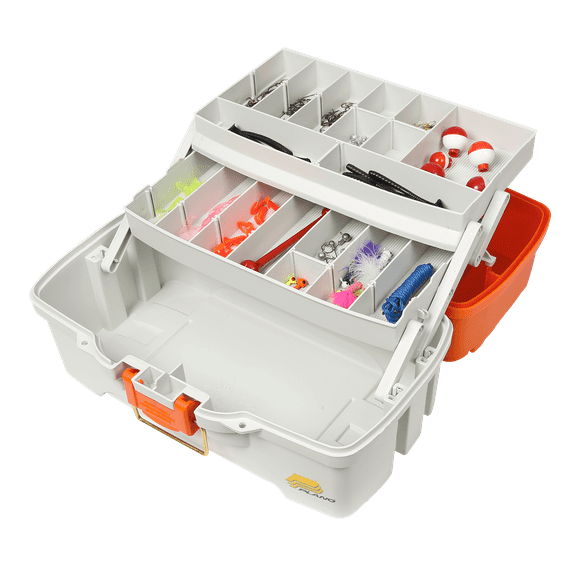 Plano Let's Fish! Two-Tray Tackle Box With 150 PC Tackle Kit