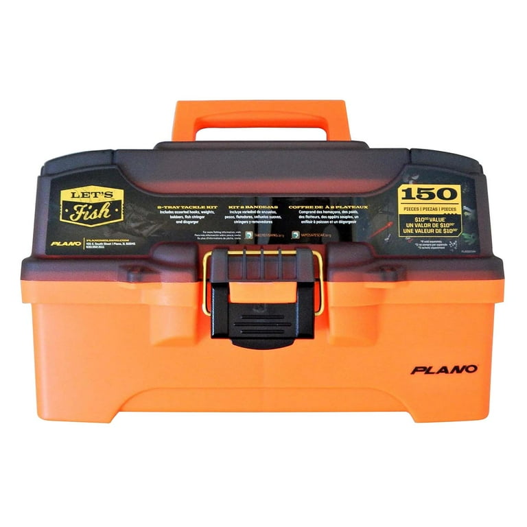 Plano Let's Fish! Two-Tray Tackle Box with Starter Kit - Walmart.com
