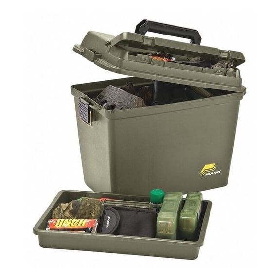Plano Portable Tool Box, Plastic, Green, 17 in W x 10 in D x 13 in H 181206