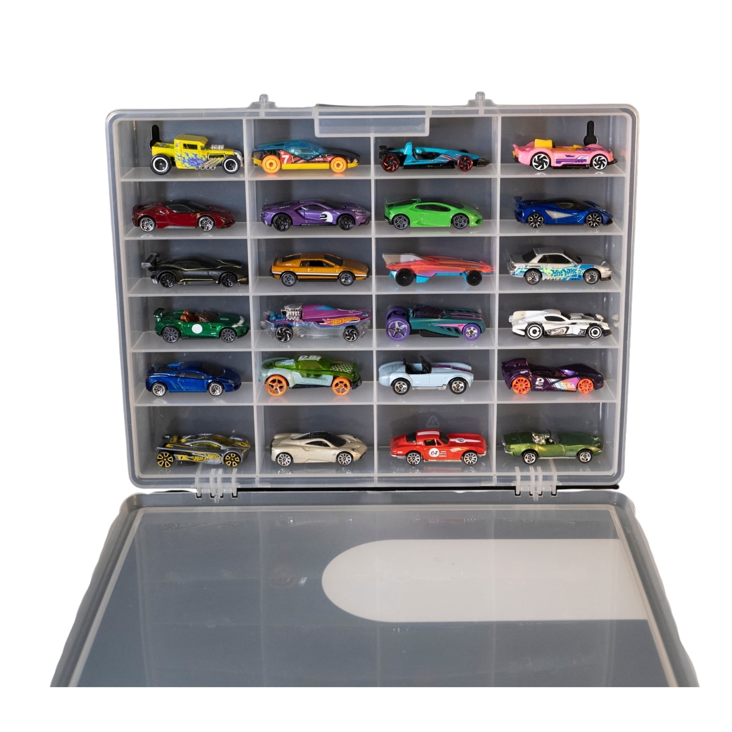 Plano StowAway Toy Car Display and Organizer, 24-Compartments, Clear