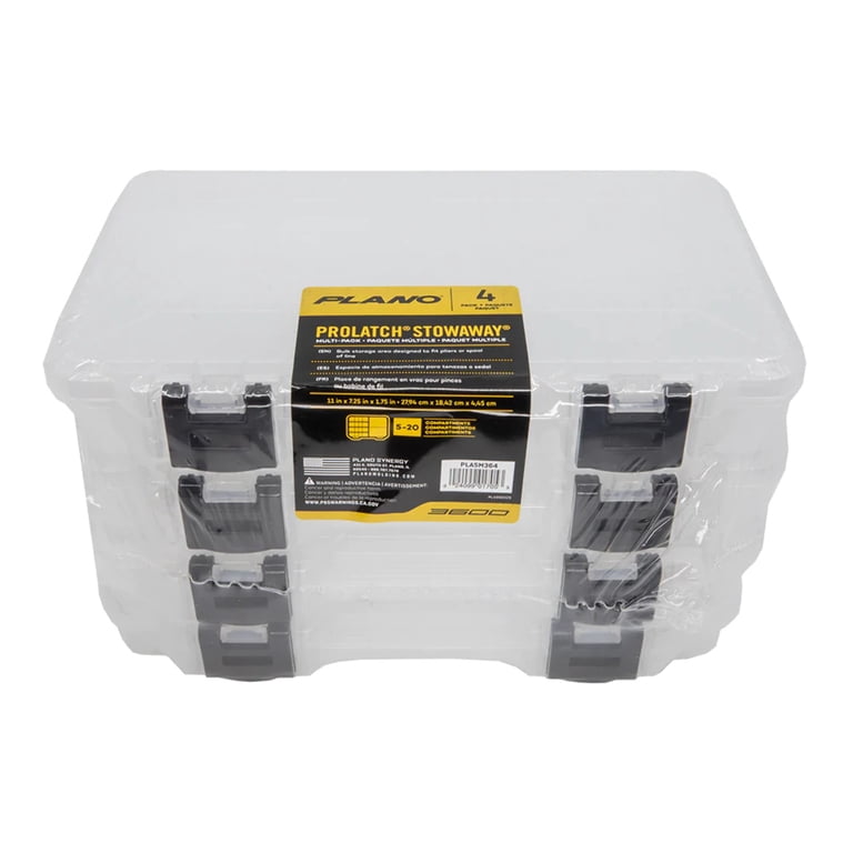 Plano 3650 ProLatch Stowaway, 4-Pack Fishing Storage Utility Boxes with  Adjustable Compartments - Walmart.com
