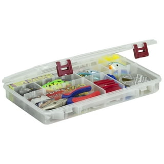 Uiifan 6 Pcs Plastic Tackle Box Waterproof Fishing Tackle Box Storage  Fishing Tackle Box Organizer Tackle Trays with Removable Dividers for Lures