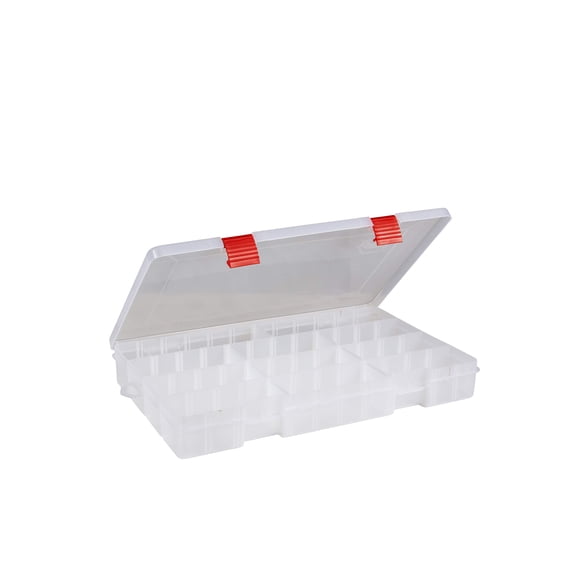 Plano Rustrictor Stowaway Utility Box, Premium Tackle Storage with Rust Prevention, Clear (PLASV370), 3700 J101