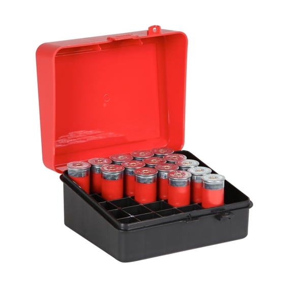 Plano 16 Gauge Shot Shell Case with Padlock Detail (Red/Black Box)