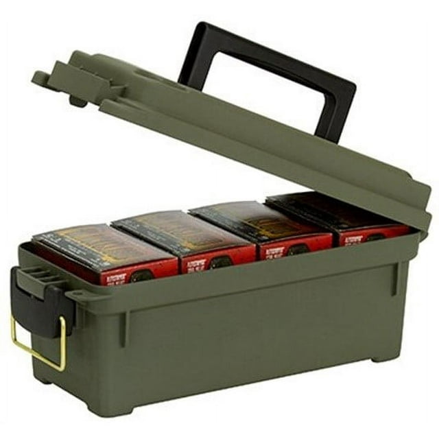Plano Shot Shell Box, OD Green, Small Plastic Ammo Storage