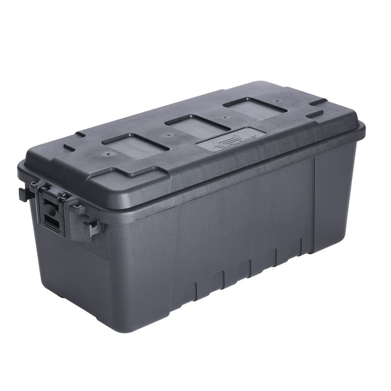 Plano Sportsman's Trunk, Black, 68-Quart Lockable Plastic Storage Box