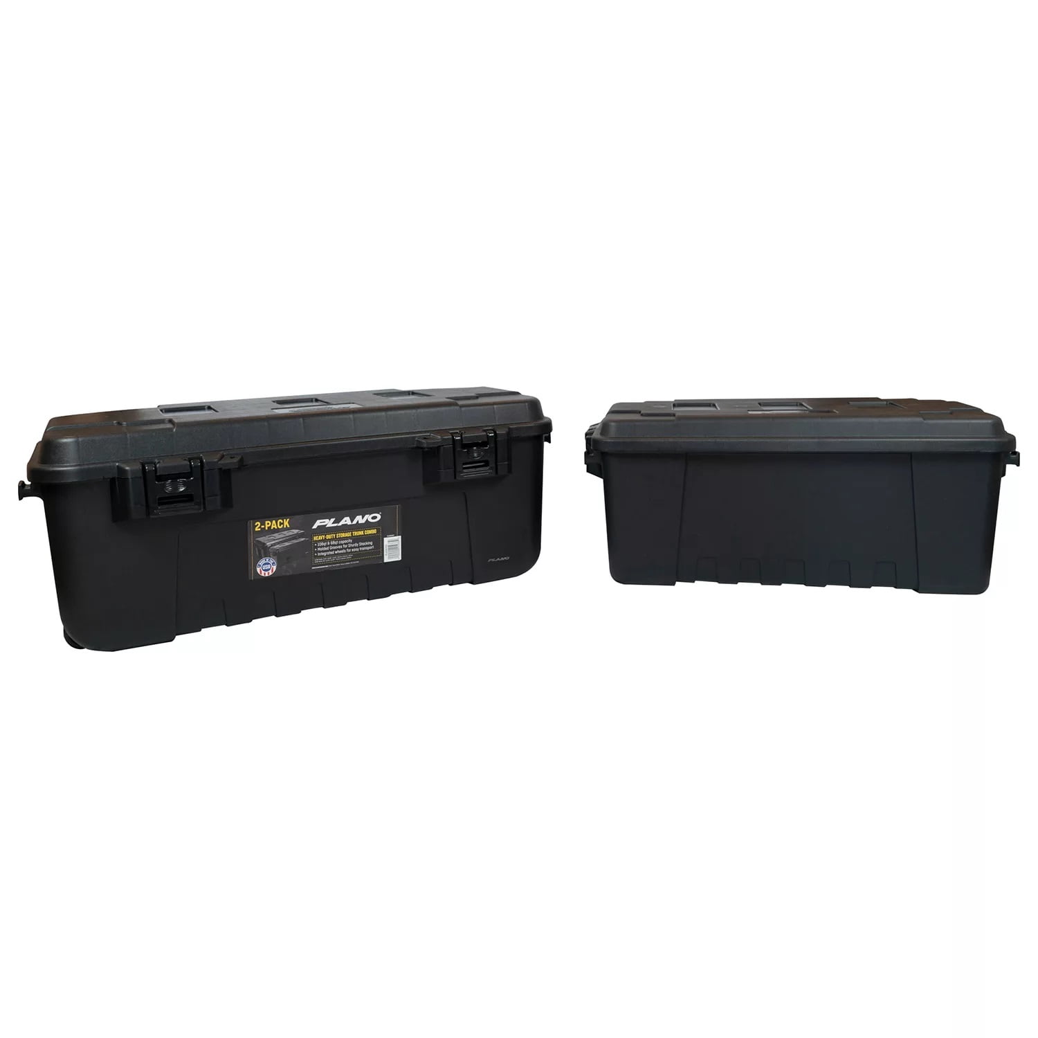 Plano Sportsman's Trunk Combo 2 Pack, Black, 108 qt. & 68 qt. Storage