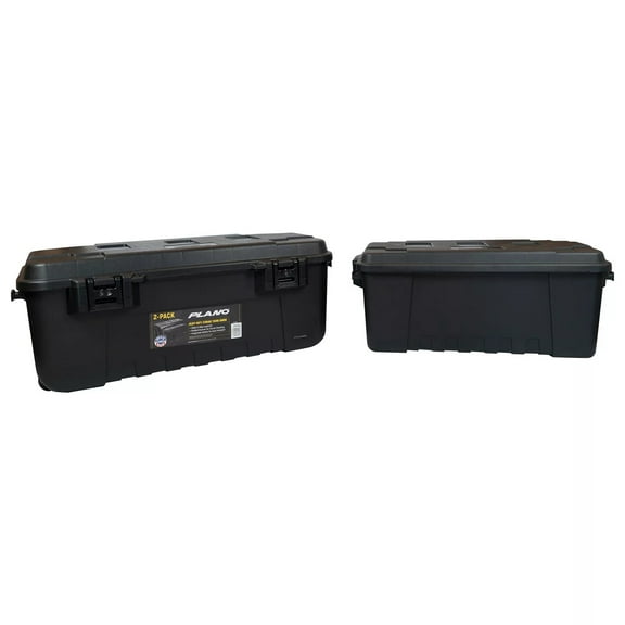 Plano Sportsman's Trunk Combo 2 Pack, Black, 108 qt. & 68 qt. Storage Boxes