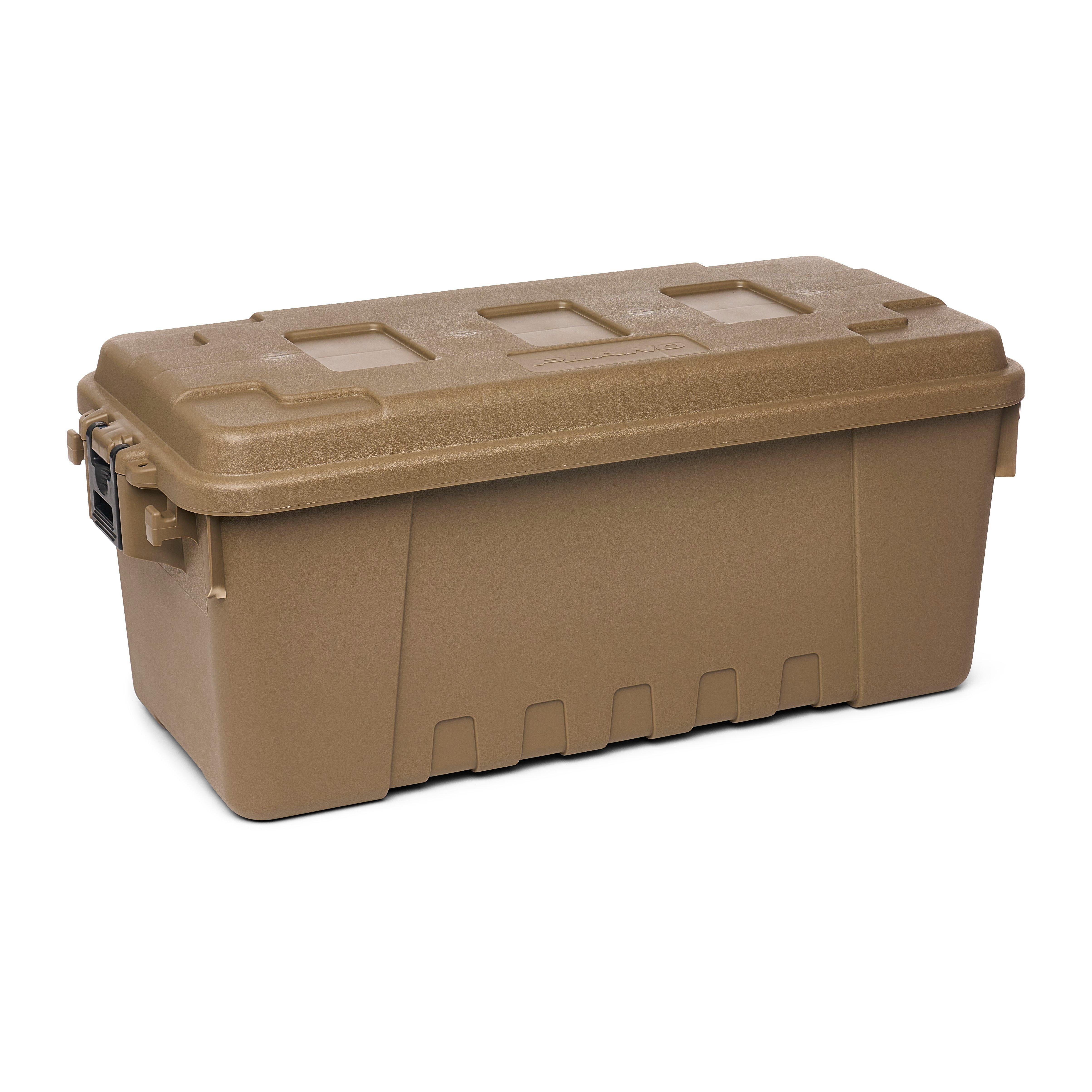 Plano Sportsman's Trunk, Desert Tan, 68Quart Lockable Plastic Storage