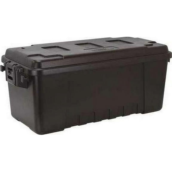 Plano Storage Trunk, Black, Plastic, 14 1/4 in L, 30 in W, 12 3/4 in H, 3.2 cu ft Volume Capacity