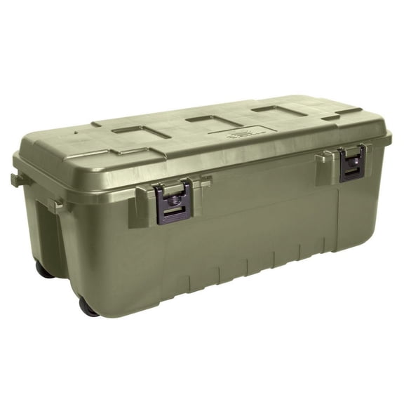 Plano Storage Trunk with Wheels, Large, 108-Quart Lockable Storage Box