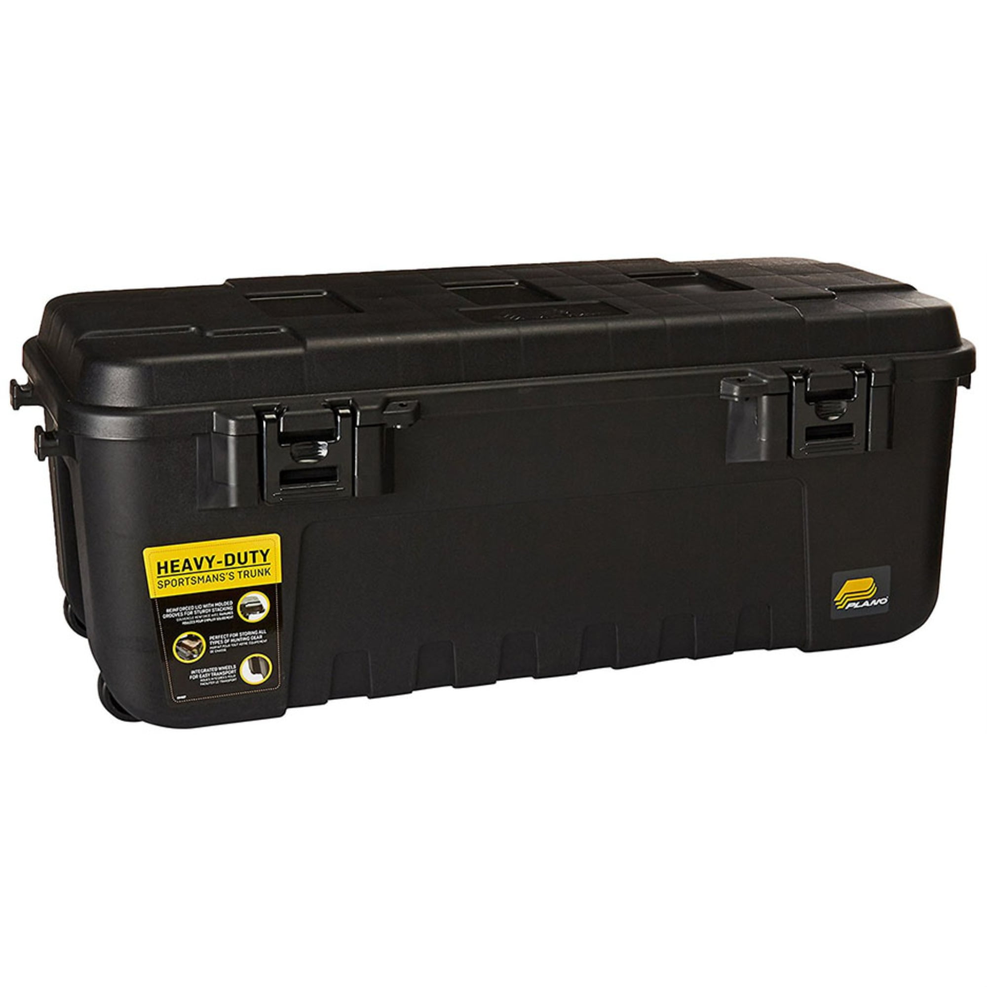 Plano Indoor/Outdoor Exterior Utility Automotive Stackable Storage Trunk  with Wheels and Latches, 108 Quart, Black, PLA1819A - Walmart.com