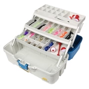 Plano Synergy Fishing Ready Set Fish 180 Piece Tackle Box, Medium, Blue / White