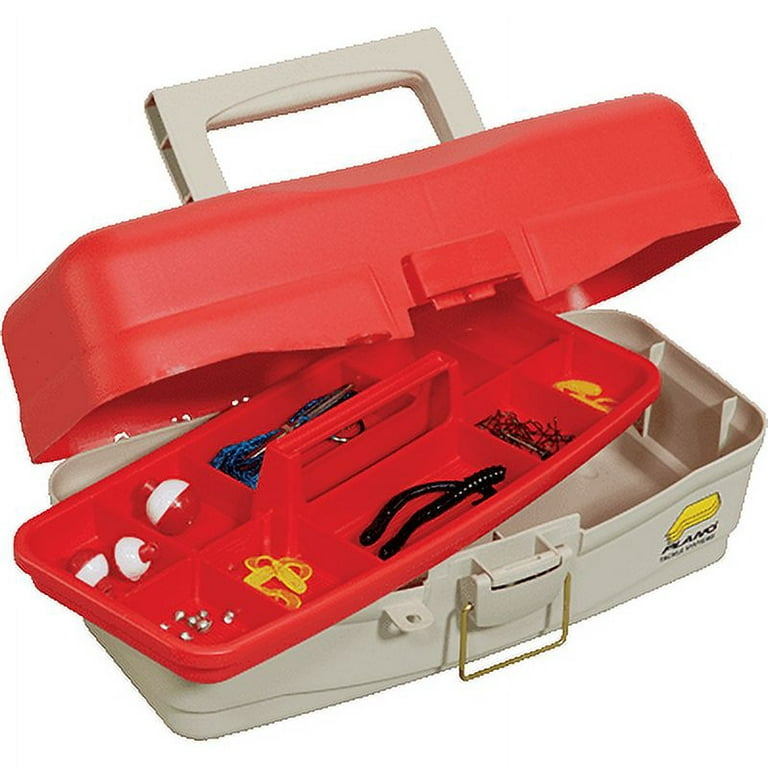 Plano Synergy, Inc. 500000 Tackle Box, Youth Starter Kit, Red/Beige