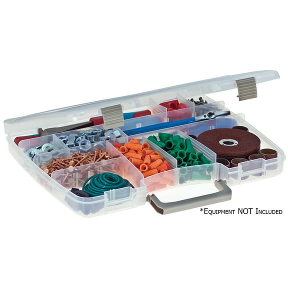 Plano Synergy Large Connectible Fishing Tackle Box, Brown / Clear