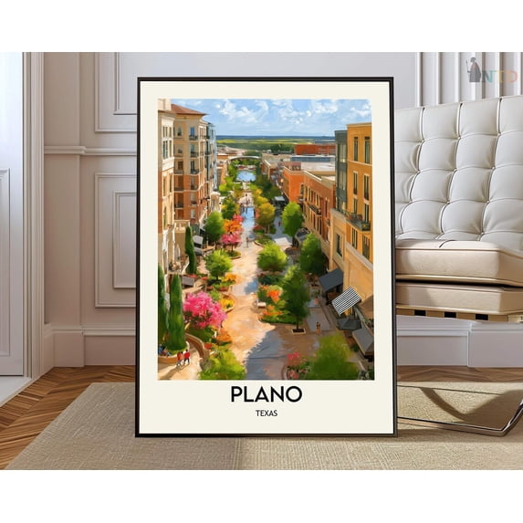 Plano Texas Dallas Metro City Poster, Unframed Canvas 16x20in - Walmart.com