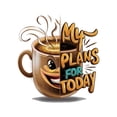 thumbnail image 1 of My Plans For Today Coffee Lover Wake Up caffeine Kitchen Home Wall Art Sticker Designs Vinyl Stickers For Home House Walls Rooms Windows Bedroom Decoration Size (28x28 inch), 1 of 3