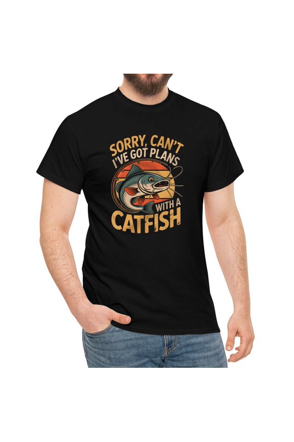 Plans With A Catfish Fisherman Fish Angler Catfish Fishing T-Shirt