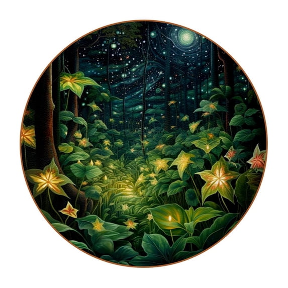 Plant 6pcs Round Coasters Set, Microfiber Leather Drink Coasters, 11x11 cm/4.3x4.3 in Size for Decoration