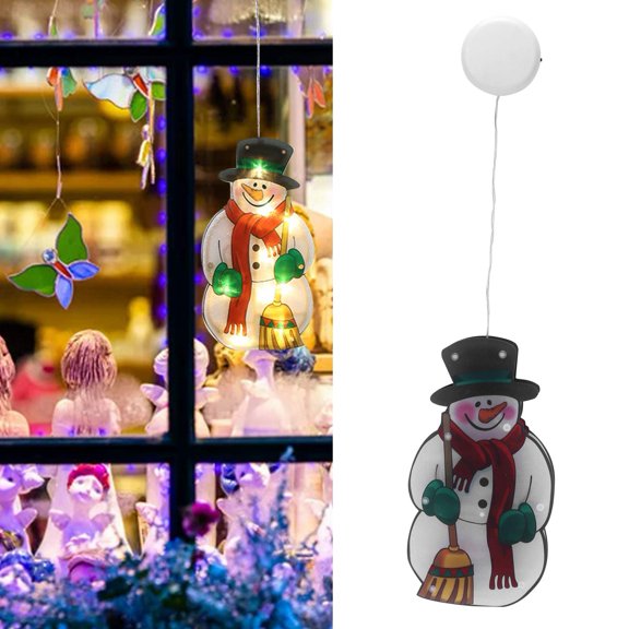 Plant Accessories Christmas Lighted Decor, Light Fixtures Beautiful Snowman Snowman Lamp for Scene