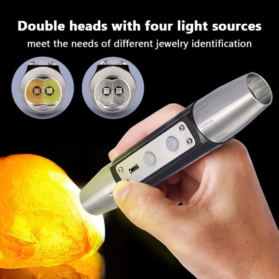 Plant Accessories DX4 USB Rechargeable 4 Lights Expert Jade Flashlight Bright Torch for Jewelry Appraisal