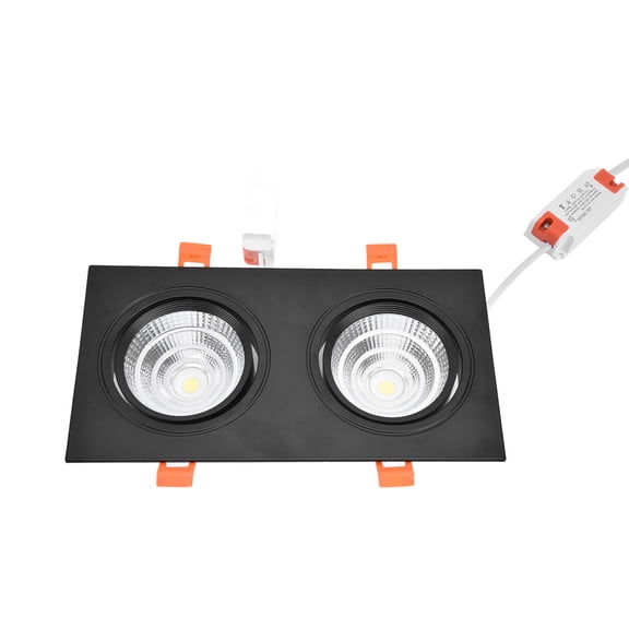 Plant Accessories LED Ceiling Light, 7W High Thermal Conductivity 6000K White Light COB Double Head Recessed Lighting Adjustable Angle for Restaurants for Kitchen for Cafes