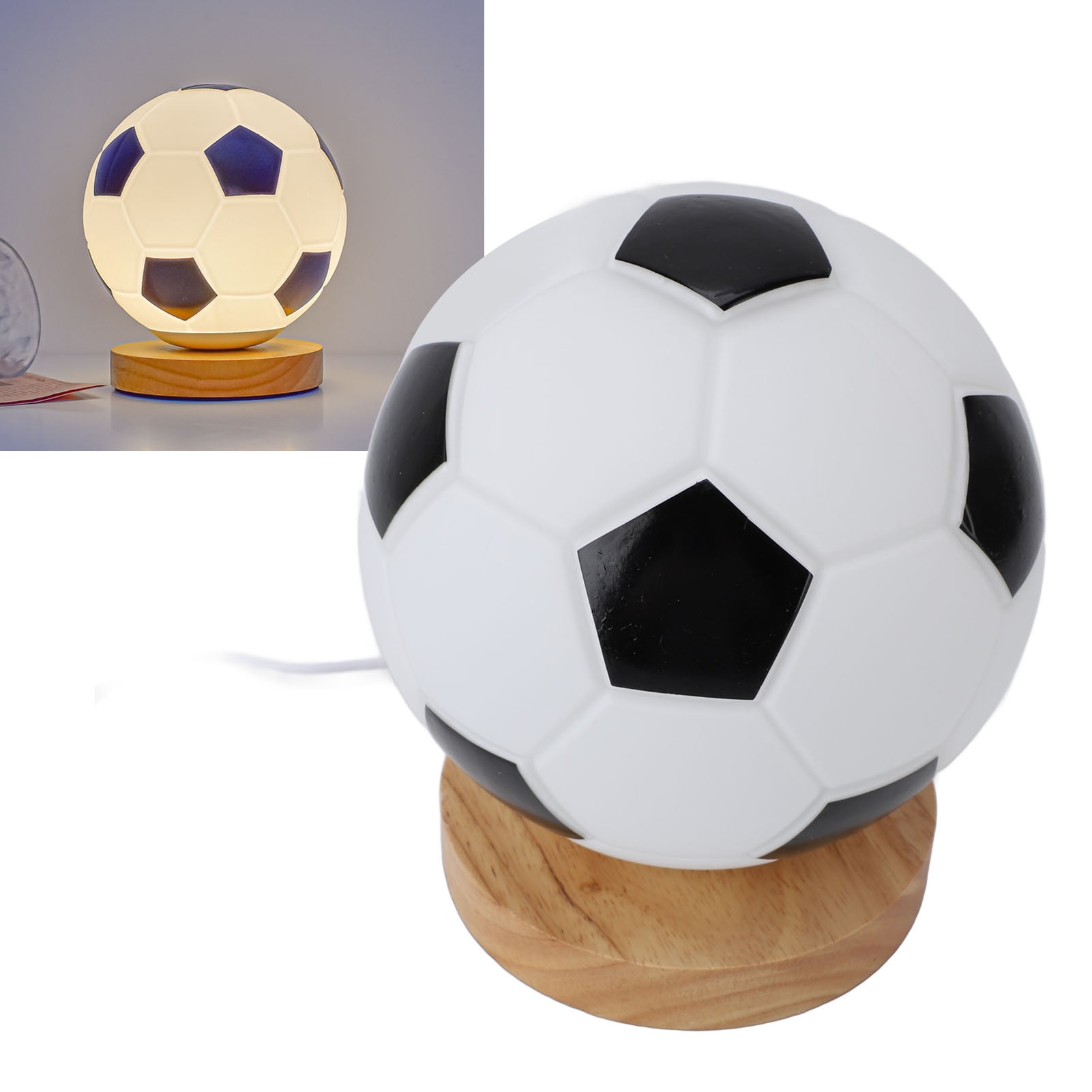 Plant Accessories Soccer Ball Lamp, Football Night Light Timer with Remote Control for Birthdays Baby Showers Christmas