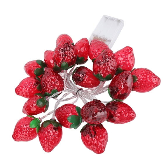 Plant Accessories Strawberry Lamp String Lights, 20 LED Srawberry String Lights Battery Powered Beautiful 2 Lighting Modes for Christmas