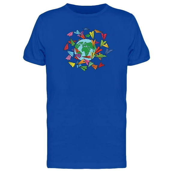 Plant And Paper Planes T-Shirt Men -Image by Shutterstock, Male Large