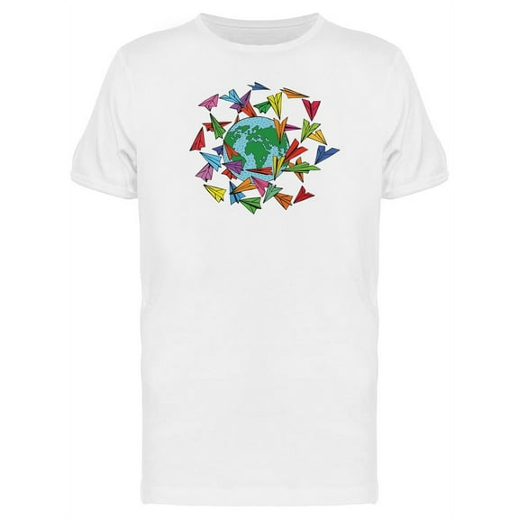 Plant And Paper Planes T-Shirt Men -Image by Shutterstock, Male Medium