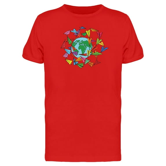 Plant And Paper Planes T-Shirt Men -Image by Shutterstock, Male Medium
