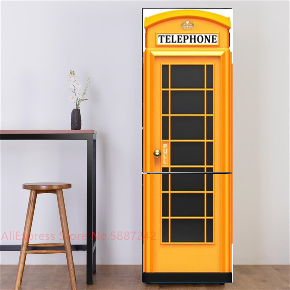 Plant Bamboo Fridge Sticker Door Cover Refrigerator Wallpaper Self