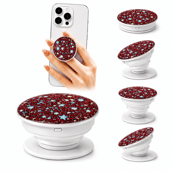 Plant-Based Adhesive Phone Grip, Collapsible Kickstand with Removable PopTop, Eco-Friendly Universal Phone Holder
