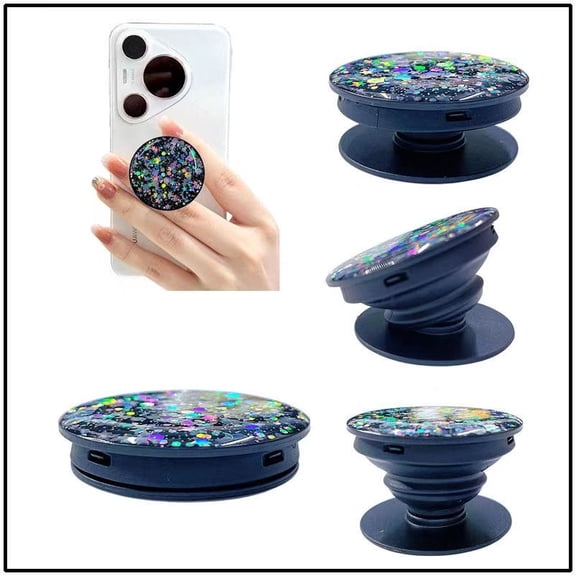 Plant-Based Adhesive Phone Grip, Collapsible Kickstand with Removable PopTop, Eco-Friendly Universal Phone Holder
