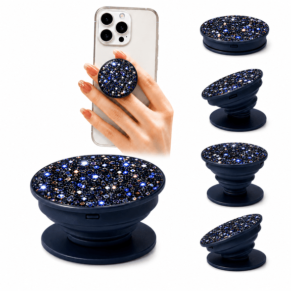 Plant-Based Adhesive Phone Grip, Collapsible Kickstand with Removable PopTop, Eco-Friendly Universal Phone Holder