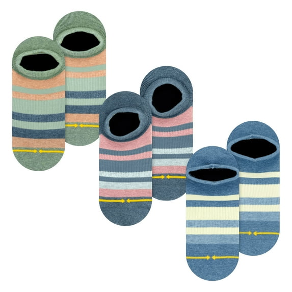 Plant-Based Dye No Show Socks 3-Pack