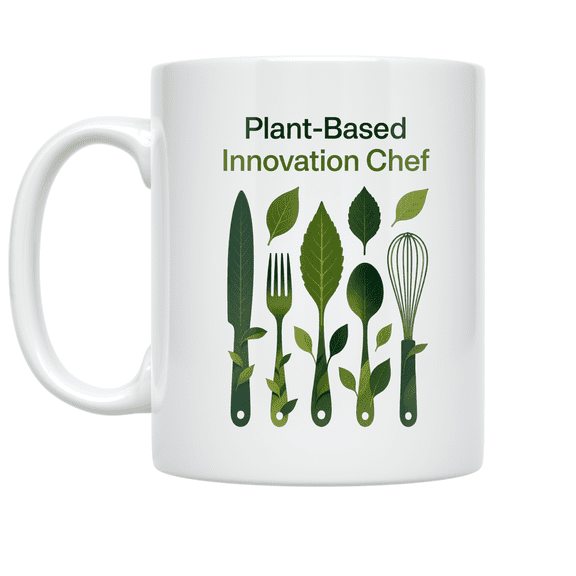 Plant-Based Innovation Chef Design - Culinary Enthusiast - 11 oz Ceramic Coffee Mug