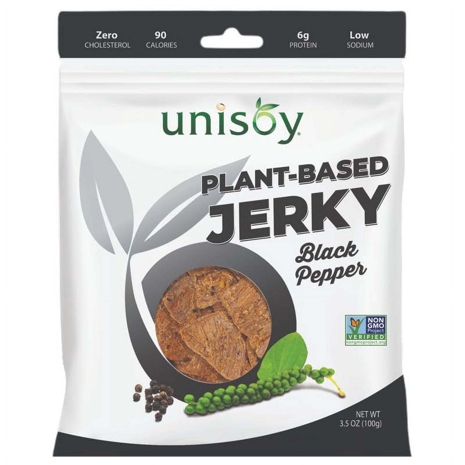 Plant Based Jerky Classic Cracked Black Pepper, Vegetarian & Vegan