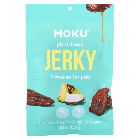 Plant-Based Jerky, Hawaiian Teriyaki, 2 oz (56 g), Moku