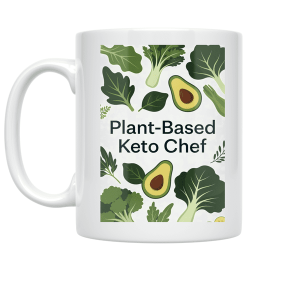 Plant-Based Keto Chef Design - Health Enthusiast - 11 oz Ceramic Coffee Mug