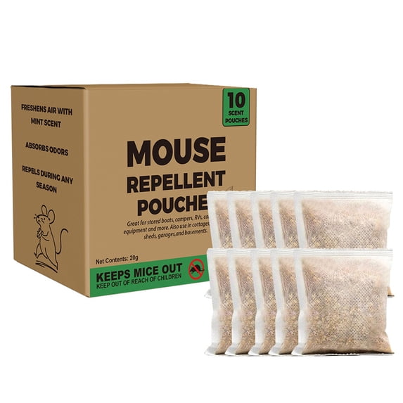 Plant-Based Mouse Repellent Pouches Peppermint Cinnamon Oil Natural Rodent Repellent Safe For Home Kitchen Garage Indoor Use
