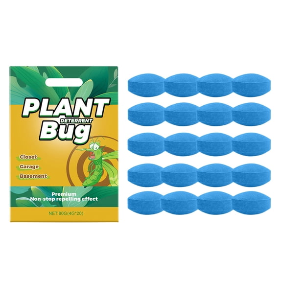 Plant-Based Pest Repellent Tablets for Indoor Use 20 Pack Long Lasting Mild Formula Suitable for Closets Garages Basements and Storage Areas