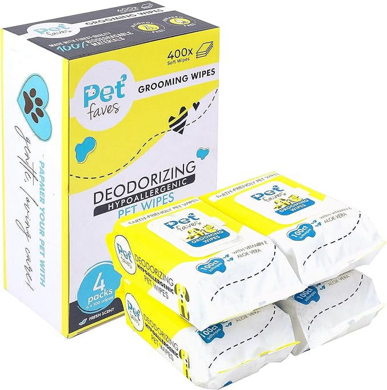 Plant Based Pet Cleaning Wipes Aloe Vitamin E Dog Grooming
