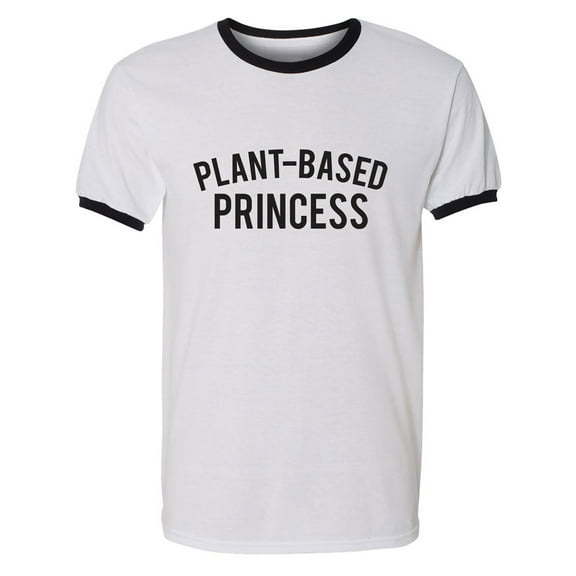 Plant-Based Princess Adult Short Sleeve Ringer T-shirt
